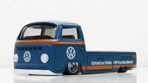 HOTWHEELS改VOLKSWAGEN T2 PICKUP深リムPORSCHE Alloy極低