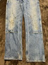 ヴィンテージ ヒゲ ペンキ ダメージ カーハート ダブルニー デニム ペインター パンツ CARHARTT DOUBLE KNEE DENIM PANTS B07 DNM 36_画像4