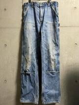 ヴィンテージ ヒゲ ペンキ ダメージ カーハート ダブルニー デニム ペインター パンツ CARHARTT DOUBLE KNEE DENIM PANTS B07 DNM 36_画像1