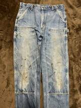 ヴィンテージ ヒゲ ペンキ ダメージ カーハート ダブルニー デニム ペインター パンツ CARHARTT DOUBLE KNEE DENIM PANTS B07 DNM 36_画像3