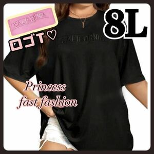 [8L| black ] britain character Logo short sleeves T-shirt large size lady's men's 