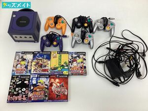 【ジャンク/現状】Nintendo ゲームキューブ 本体・ソフト まとめ売り どうぶつの森＋ , ナルト 激闘忍者大戦! 他