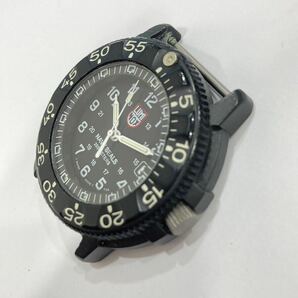 1円〜 稼働品 LUMINOX ルミノックス NAVY SEALS シリーズ 3000 デイト メンズ 腕時計 黒文字盤 ブラックの画像4