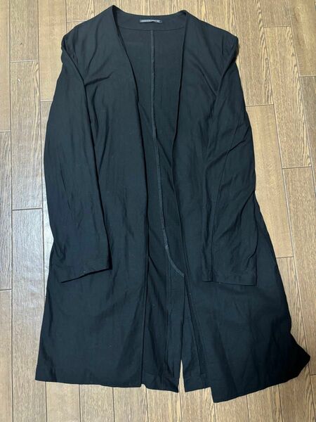 yohji yamamoto pour homme 22ssノーカラージャケット 羽織り ブラック