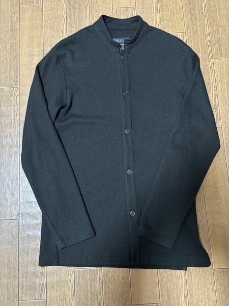 regulation yohji yamamoto men ブラック ウールシャツカーディガン トップス ヨウジヤマモトプールオム