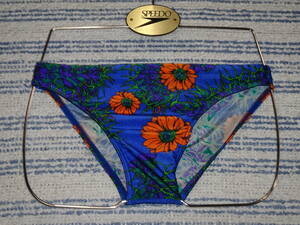 360 JUN SAITO бренд цветочный принт плавание трусики бикини SizeM~L ранг ( талия ширина 33cm) б/у 