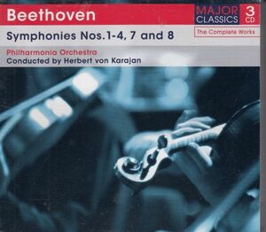 [3CD/Major Classics]ベートーヴェン:交響曲第7番イ長調Op.92&交響曲第8番ヘ長調Op.93他/H.v.カラヤン&フィルハーモニア管弦楽団