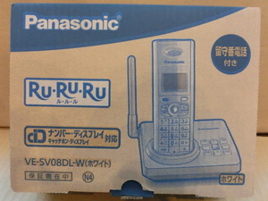 初期化済◆パナソニック/Panasonic◆ナンバーディスプレイ対応 コードレス電話機 VE-SV08DL-W