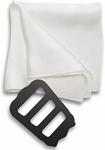 ホワイト 折り方ガイド付き 大判35×35cm シルク100% ポケットチーフ ホワイト_画像1
