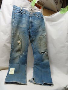 244-24 blue jeans Wrangler Japan size 86cm/34 scratch equipped dirt hole equipped 