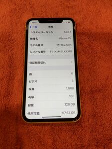 ★レア iPhone XR 128GB イエロー 香港版 海外版 simフリー デュアルsim ios14.8