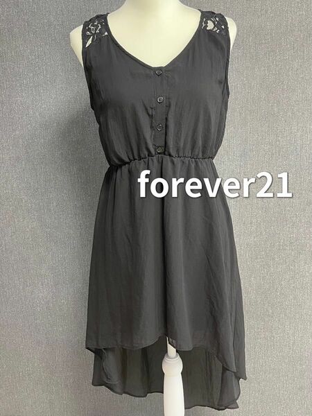 forever21 ノースリーブ　ワンピース　黒　ブラック　S