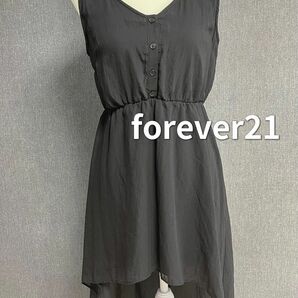 forever21 ノースリーブ　ワンピース　黒　ブラック　S