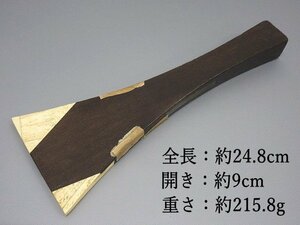 XC010★希少 義太夫 バチ / 全長24.8cm 開き9cm 重さ215g / 三味線 三線 三弦 撥 弦楽器 和楽器 伝統楽器 / 現状渡し