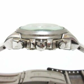 XB553◇シチズン オキシー クロノグラフ クォーツ メンズ腕時計 0510-K12151 3針 デイト カットガラス シルバー 黒文字盤 防水 / 現状渡しの画像5