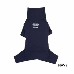 〈MD NAVY〉犬 服 マンダリンブラザーズ スキンタイトスーツ ドッグウェア ストレッチ　ミニチュアダックス