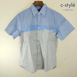 E743a [人気] COMME des GARCONS HOMME コムデギャルソンオム 半袖切替シャツ S マルチカラー HA-B39 | トップス R