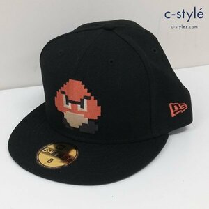 B736a [未使用品] NEW ERA ニューエラ SUPER MARIO BROTHERS スーパーマリオブラザーズ キャップ 8 63.5cm ブラック | ファッション小物 G