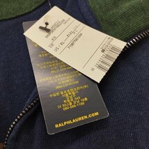 E765b [未使用品] POLO RALPH LAUREN スウェットトレーナー XL ネイビー MNPOKNI16822356 ハーフジップ 綿100% ポニー刺繍 | トップス G_画像4