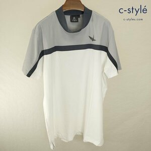 E802a [春夏][人気] 1PIU1UGUALE3 GOLF 半袖 Tシャツ CHEST SWITCHED S/S MOCK GRT Ⅵ ホワイト系 メッシュ | トップス K