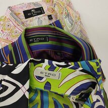 N847a [セット] ETRO エトロ シャツ 42 マルチカラー 長袖 総柄 ペイズリー柄 イタリア製 計3点 | トップス P_画像4