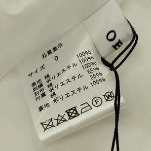 E969b [美品] OBLI オブリ グリーンコットンレース刺繍ワンピース 0 ホワイト×グリーン 綿100% レディース | トップス Gの画像5