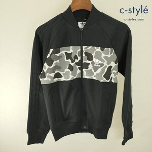 E707 [美品] adidas トラックジャケット DN8035 S ブラック ジップアップ カモフラ柄 Graphics CB Track Top JKT Originals | G★