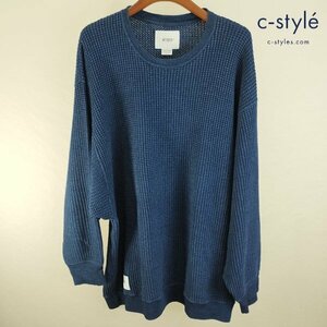 F082b [人気] WTAPS ダブルタップス セーター X04 インディゴ SWEATER INDIGO 221ATDT-CSM36 綿100% | トップス G