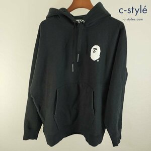 F111b [人気] A BATHING APE アベイシングエイプ パーカー XL ブラック LOOSE 001PPI301013M 綿100% | トップス G