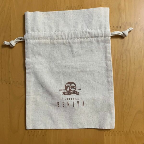  鎌倉紅谷 70周年ロゴマークデザイン コットンバッグ 巾着袋 Anniversary