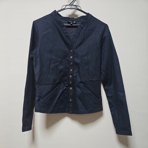 agnes b. Agnes B cotton jacket navy blue 36 snap-button made in Japan 