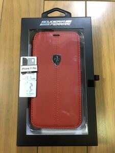 【新品】iPhone 11 Pro 用 スマホケース Ferrari フェラーリ 手帳型 赤 F1 アイフォン