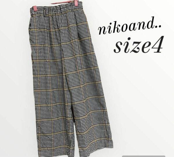 nikoand.. ニコアンド チェック パンツ チェックイージーパンツ