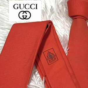 GUCCI グッチ ネクタイ コットン オレンジ