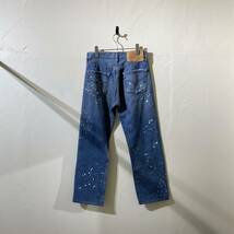 vintage remark paint damage Levi's 501 denim pants USA製 リーバイス リメイクパンツ リメイク加工 デニムパンツ 90s 00s ビンテージ_画像9