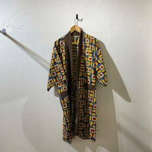 vintage euro African batik gown ヨーロッパ古着 アフリカンバティック アフリカンガウン ガウン ビンテージ 70s 80s 90s 総柄 柄ガウン