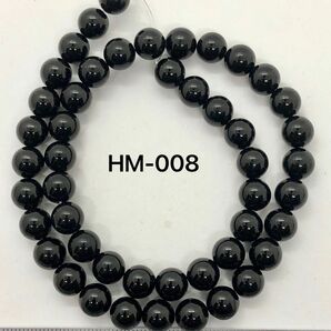 オニキス（黒メノウ）ラウンド8mm，38cm連売り。