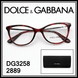 24089★新品本物！DOLCE&GABBANA DG3258 べっ甲柄/ブラック ドルチェ&ガッバーナ コンビネーションフレーム メンズ レディース メガネ 眼鏡