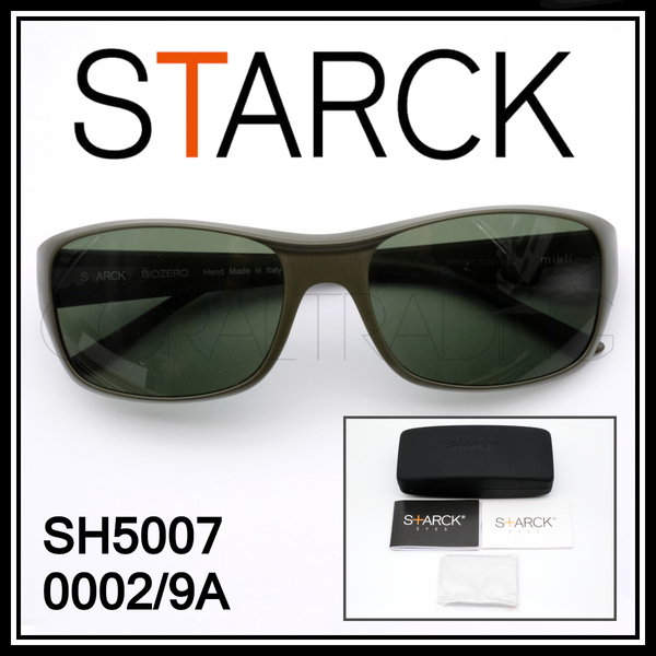 24025★新品本物！STARCK EYES SH5007 サングラス グリーン系 スタルクアイズ アランミクリ BIOZERO イタリア製 フィリップスタルク