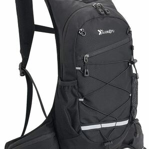 サイクリングリュック 軽量 防水 ポケット バックパック リュックスポーツバッグ アウトドア ブラックの画像1