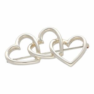 [ б/у ] Tiffany & Co. Tiffany брошь брошь Triple Heart Open Heart SV925 24008012 LI