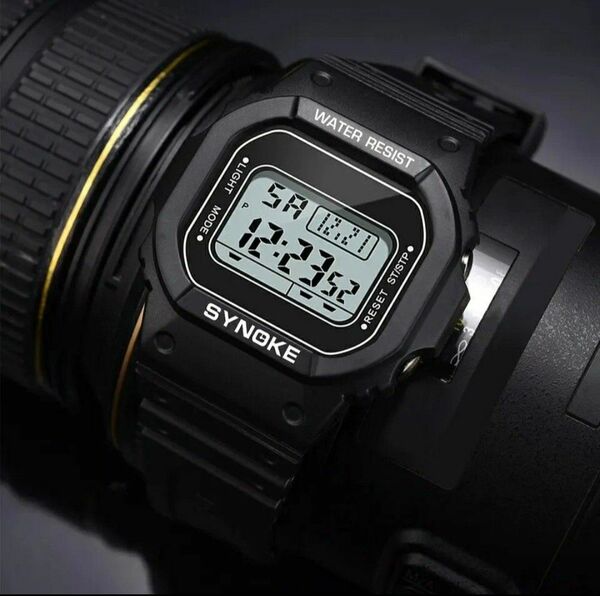 デジタル腕時計防水 ウォッチ 多機能 発光 メンズ レディース