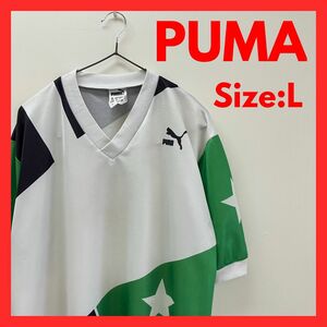 【即日発送】90s 古着　プーマ　PUMA　ゲームシャツ　L