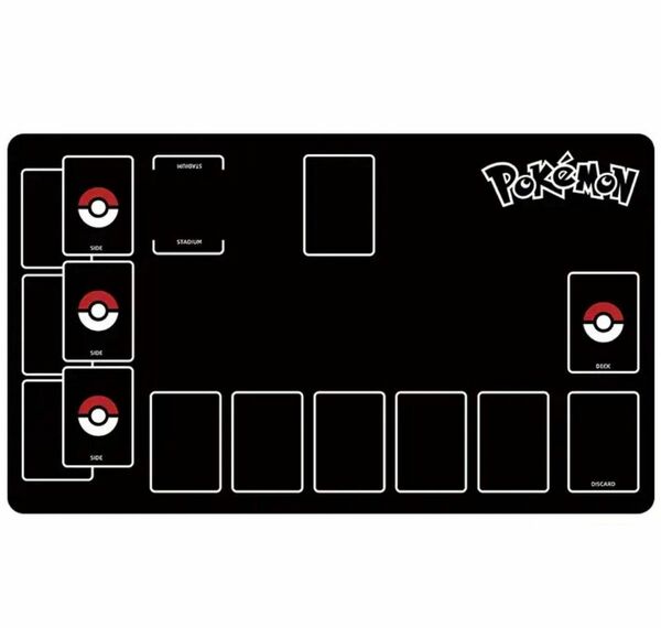 ポケモンカードゲーム　ラバープレイマット　シンプル　黒