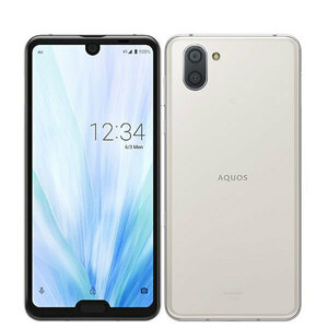 美品 SHV44 AQUOS R3 プラチナホワイト 中古 SIMフリー SIMロック解除済