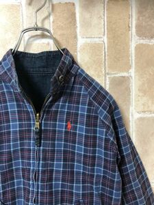 【ポロラルフローレン】リバーシブル　ジャケット　刺繍ロゴ　ウエスタン　キッズ　 ブルゾン