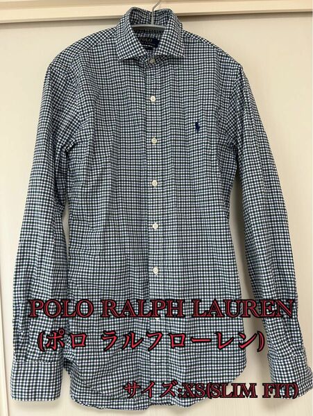 POLO RALPH LAUREN チェック長袖シャツ XS(SLIM FIT) ラルフローレン