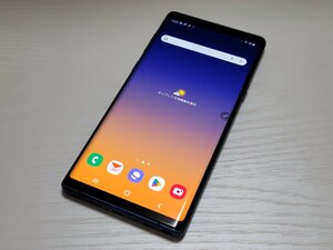 　★【39969WM】 ジャンク au SCV40 SAMSUNG Galaxy Note9 オーシャンブルー SIMロック解除済 1円 ! 1スタ !