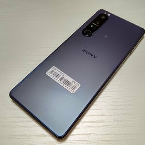  ★【39988WM】 ジャンクちょい美品 SoftBank A101SO SONY Xperia 1 III フロストパープル SIMロック解除済 1円 ! 1スタ !の画像2