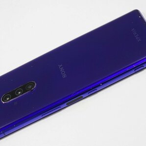  ★【40046WM】 完動品 SoftBank 802SO SONY Xperia 1 パープル SIMロック解除済 1円 ! 1スタ !の画像4